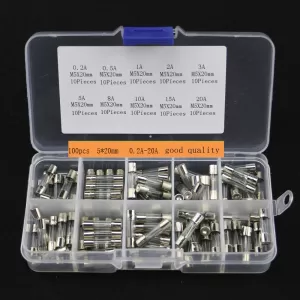 Hộp cầu chì 5x20mm 10 loại mỗi loại 10 cái từ 0.2A =>20A